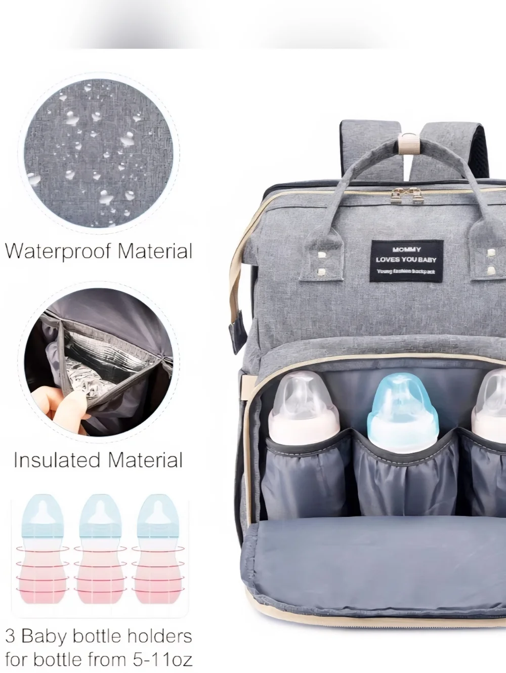 Mommore gray diaper